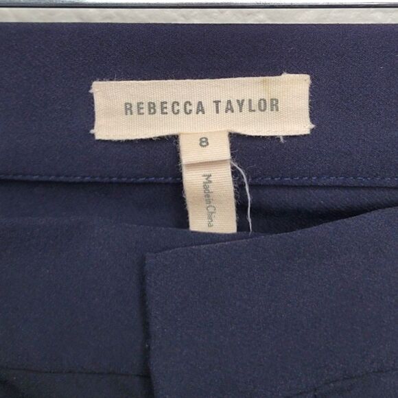 Rebecca Taylor Navy Blue Racer Stripe Trousers - Picture 3 of 6